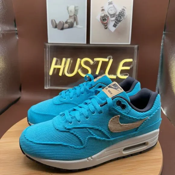 Nike Air Max 1 PRM Corduroy Baltic Blue/Sail White Men’s size 8